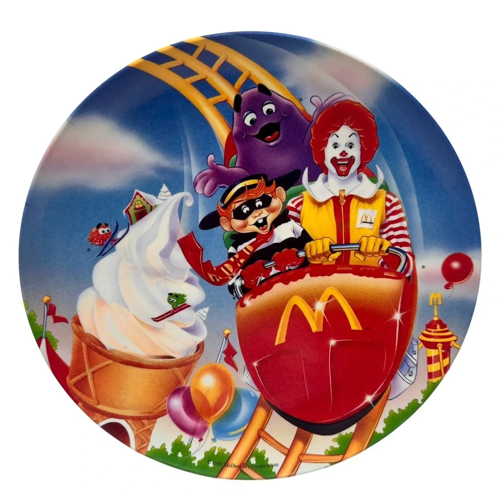 Vintage 1989 Set of 4‎ McDonalds Melamine Plates